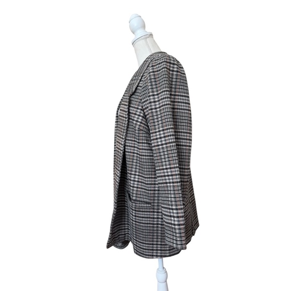 Soft Surroundings St. James Plaid Open Front Jacket Blazer Size 1X - Picture 2 of 13